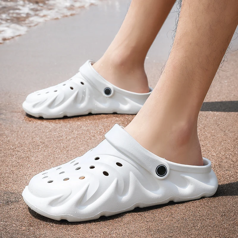 

Men Causal Summer Sandals 2021 EVA Garden Clogs Sandal Soft Memory Hospital Shoe Male Slip On Beach Water Slipper Zapatos Hombre