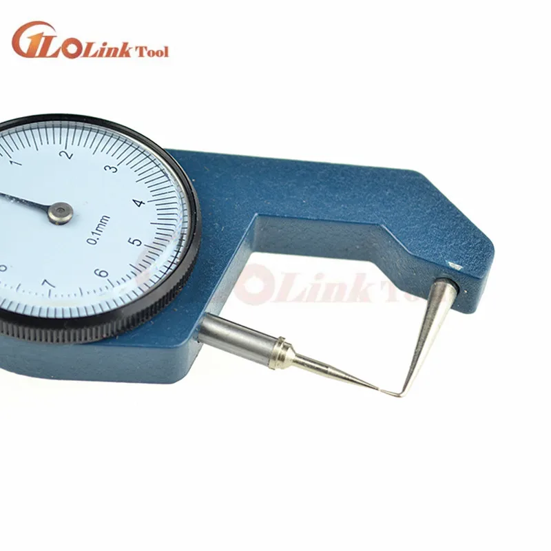 Измеритель толщины циферблата высокого качества Изогнутый наконечник 0 10 мм/0 20