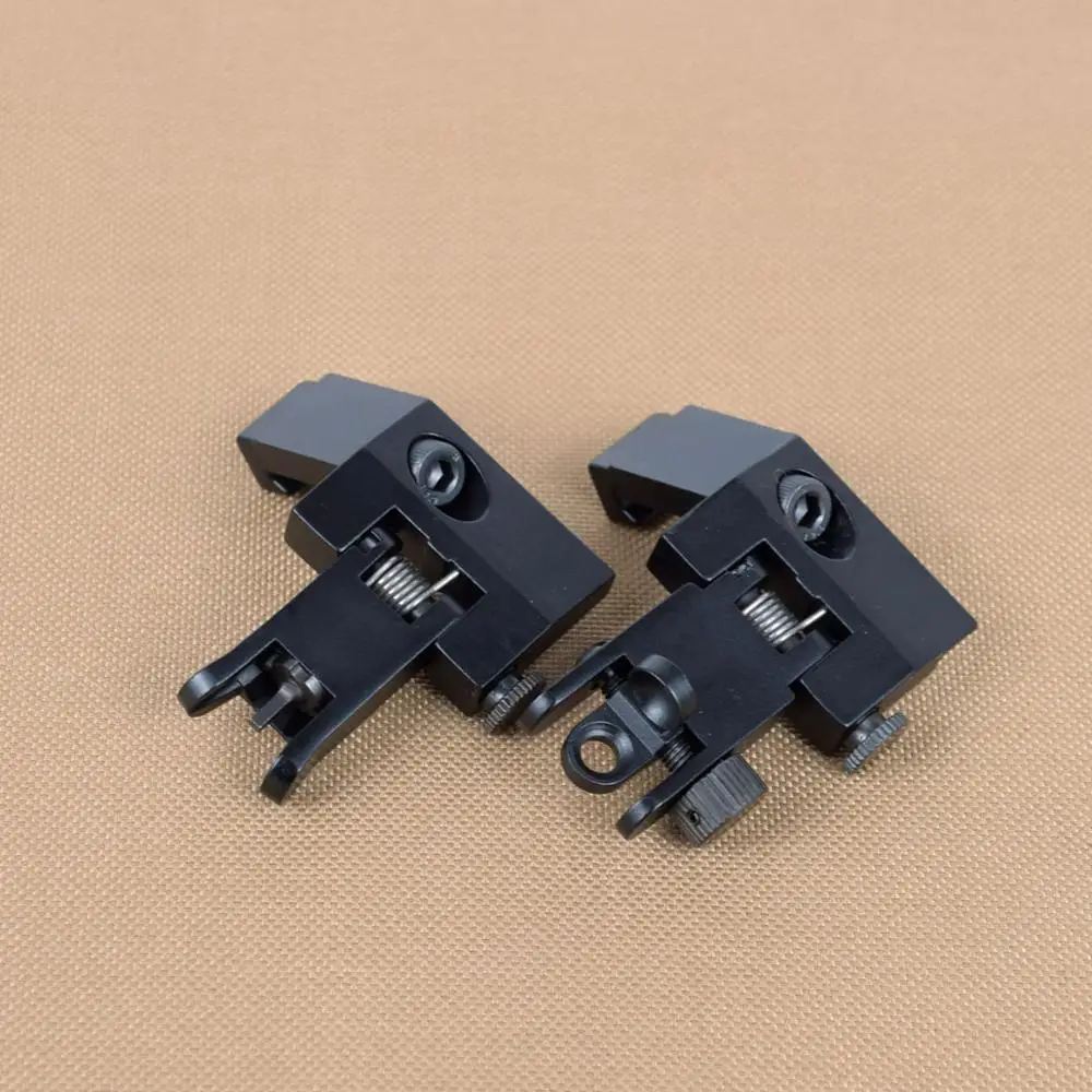 

Tactical Front and Rear Flip Up 45 Degree Offset Rapid Backup Iron Sight Folding Quick Rifle Airsoft Hunting Sight