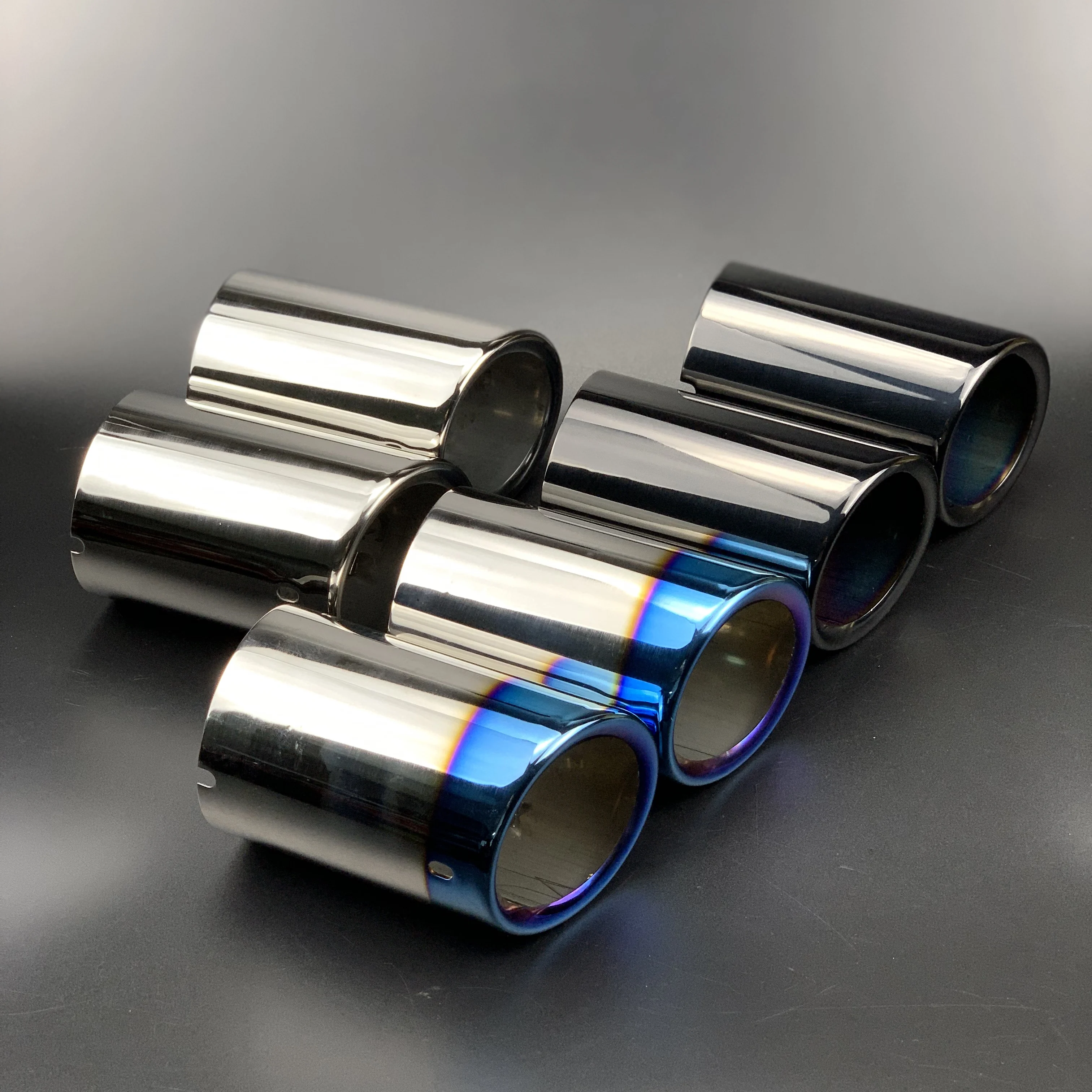 1 пара хромированный глушитель выхлопной трубы из нержавеющей стали для Audi A1 A3 A4 A5