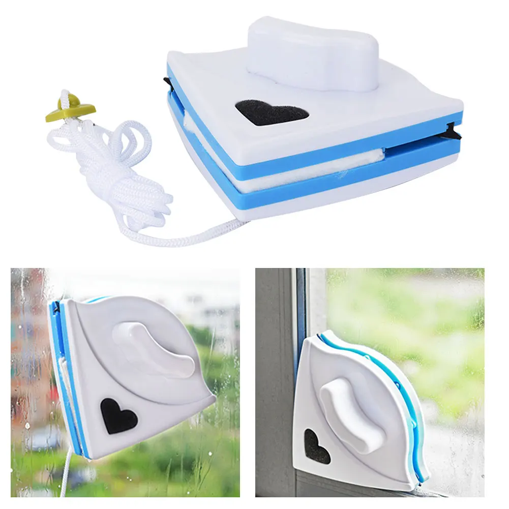 

Triangular Glass Wiper Magnetic Window Cleaner Double Sided Strong Adsorption Handheld Sweeper Cleaner