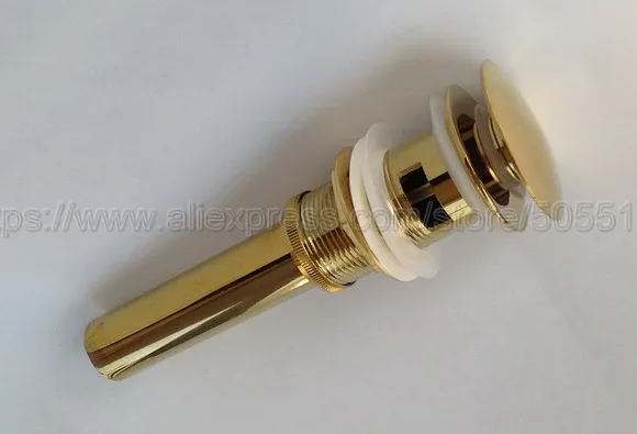 Латунная сливная решетка для раковины ванной комнаты золотого цвета выдвижная