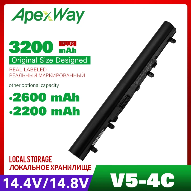 ApexWay 14,4 В 2200 мАч аккумулятор для ноутбука ACER Aspire AL12A32 AL12A72 V5 V5-131 V5-431 V5-471 v5-171 V5-531 V5-571 серии