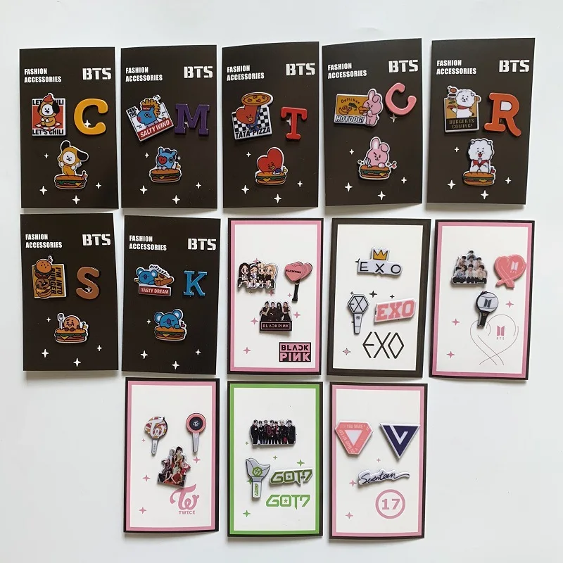 

JCBTSHCute brooch letter badge cartoon animal brooch set