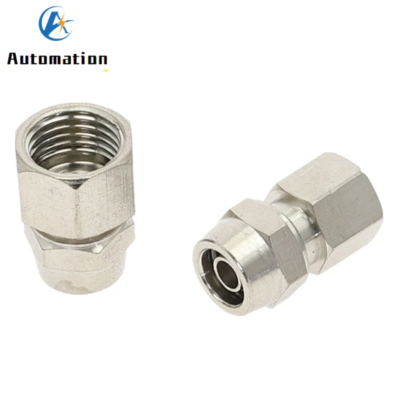 

PCF Coper OD 4 6 8 10MM Hose 1/8" 1/4" 3/8" 1/2" BSP Female Pneumatic Fittings Push In Quick Connector Release Air Fitting