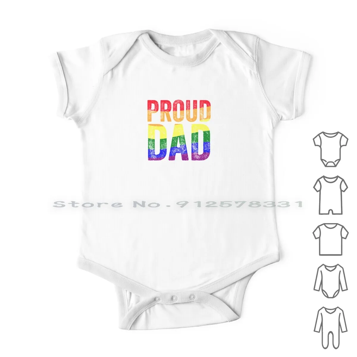 

Gay Pride Proud Dad Lgbt Father's Day Design Newborn Baby Clothes Rompers Cotton Jumpsuits Proud Mom Lgbt Proud Dad Lgbt June