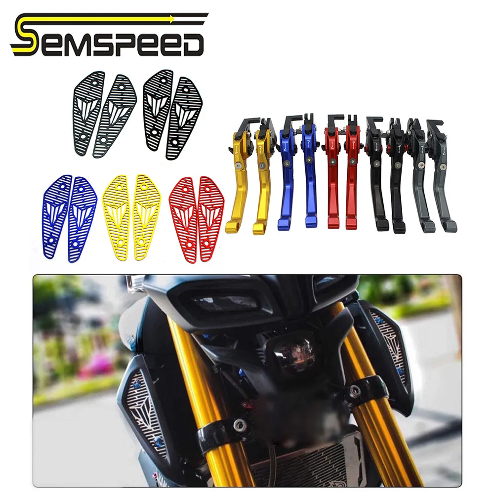 SEMSPEED Мотоцикл CNC MT 15 2x воздухозаборник крышка 3D ромбовидный регулируемый тормоз