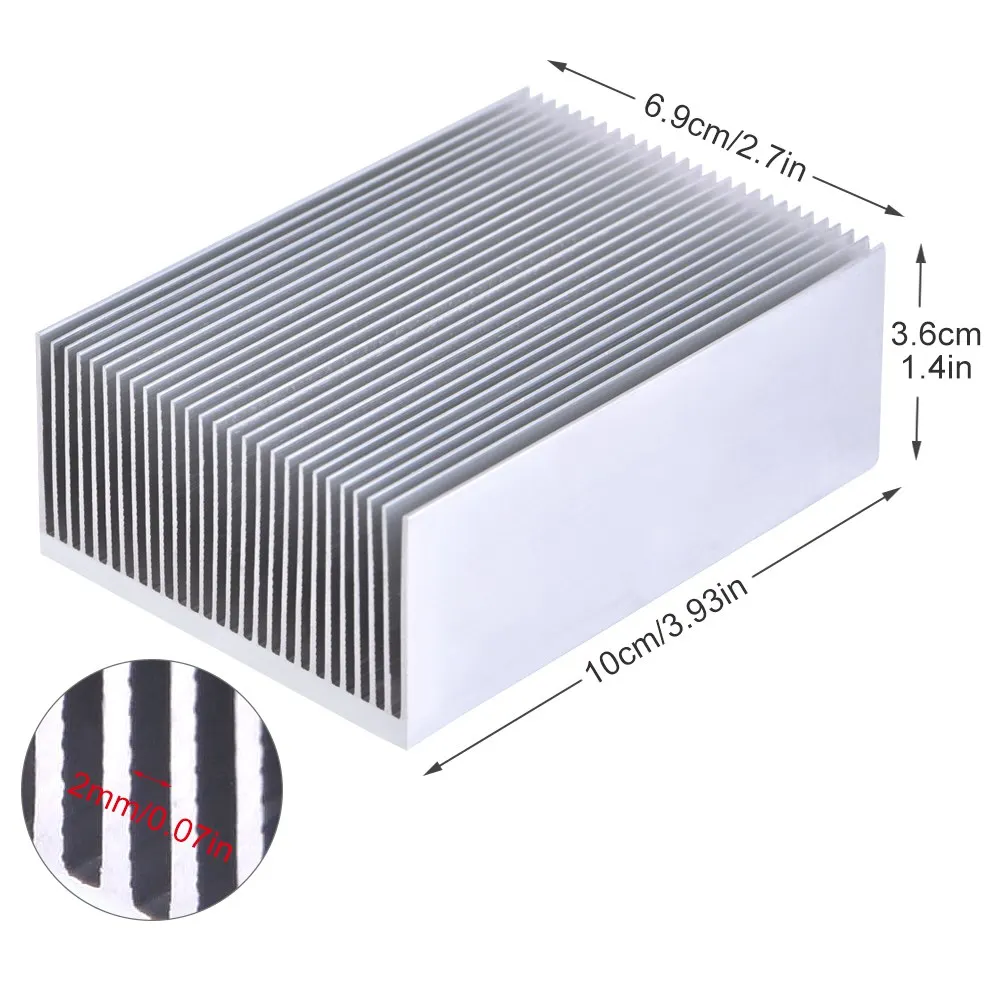 

Electronic Radiator Aluminum Dense Teeth Heatsink Extruded Heat Sink Computer Water Cooling System 100x69x36MM