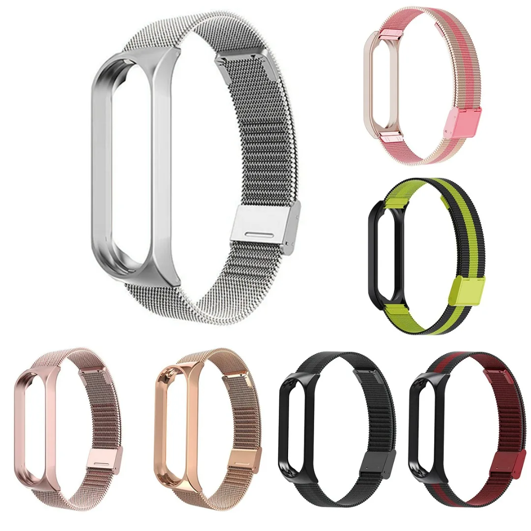 

Для Xiaomi Mi Band 3 4 браслет из нержавеющей стали ремешок золотой браслет Смарт часы ремешок металлический ремешок