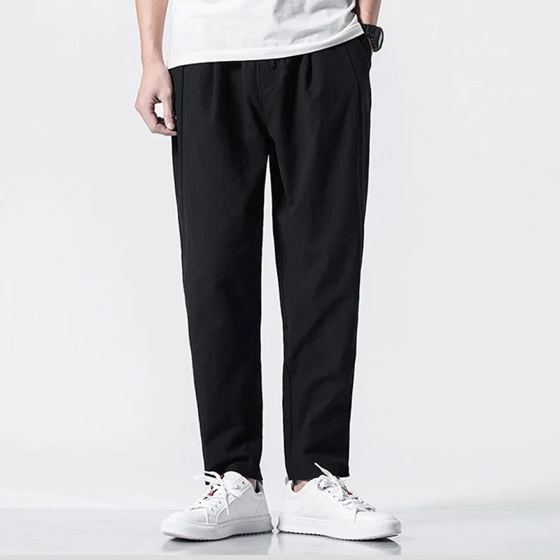 

Модные полосатые брюки-карандаш с принтом, мужские осенние брюки, уличная одежда 2022, весенние повседневные брюки для бега для мужчин