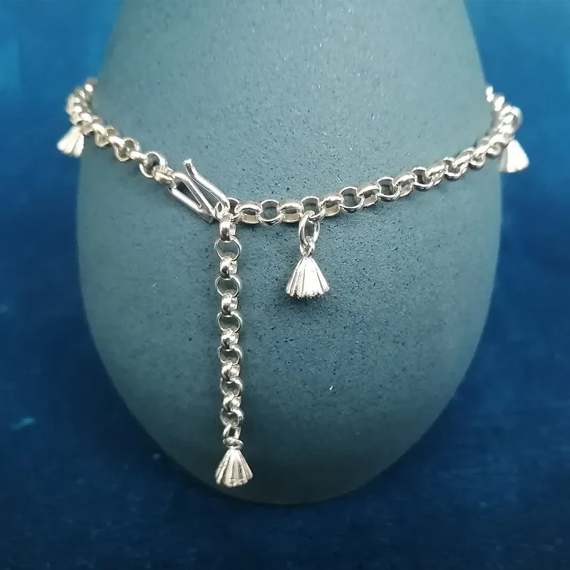 Женский браслет на ногу Bastiee из стерлингового серебра 999 пробы подарочные