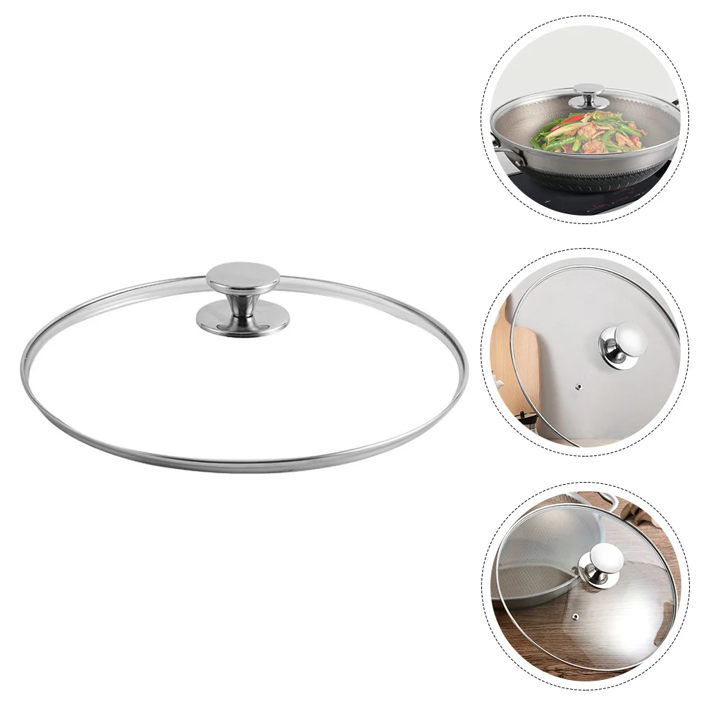 

1pc Practical Pot Cover Visible Pan Overflow Cover Household Tableware