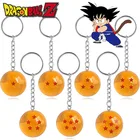 Брелок для ключей с аниме Драконий жемчуг Z, аксессуары для косплея с кулоном в виде фигурки 1-7 звезд, материал из смолы, Рождественская игрушка, подарок для ребенка