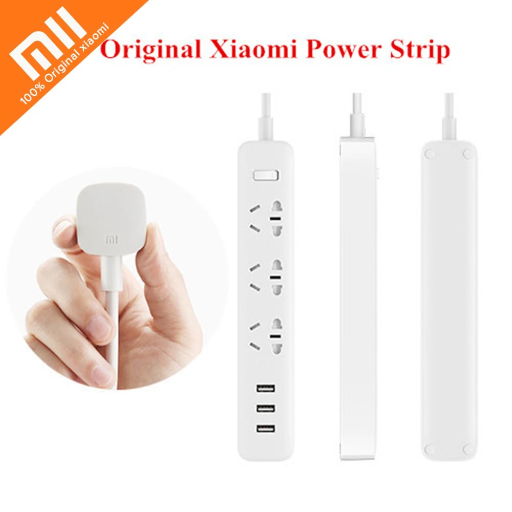 Оригинальный Xiaomi Домашний Электронный силовой разъем для быстрой зарядки 3 USB +
