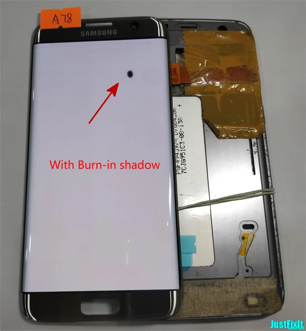 NO.A78 silver Color Для samsung Galaxy S7 edge G935F G935A G935FD сжигание тени и дефект ЖК-дисплей с сенсорным экраном дигитайзер - Цвет: NO.A78 silver Color