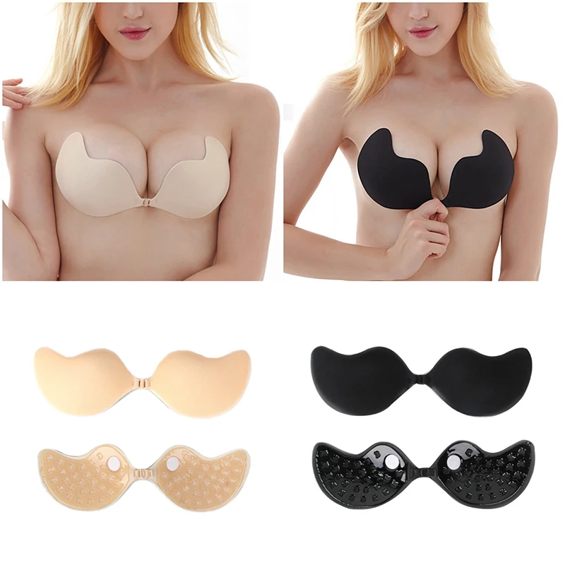 Сексуальный женский самоклеющийся силиконовый бюстгальтер пуш-ап с открытой
