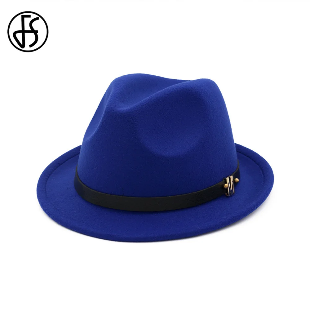 Фетровая шляпа в стиле джаз FS шерстяная фетровая для мужчин и женщин винтажная