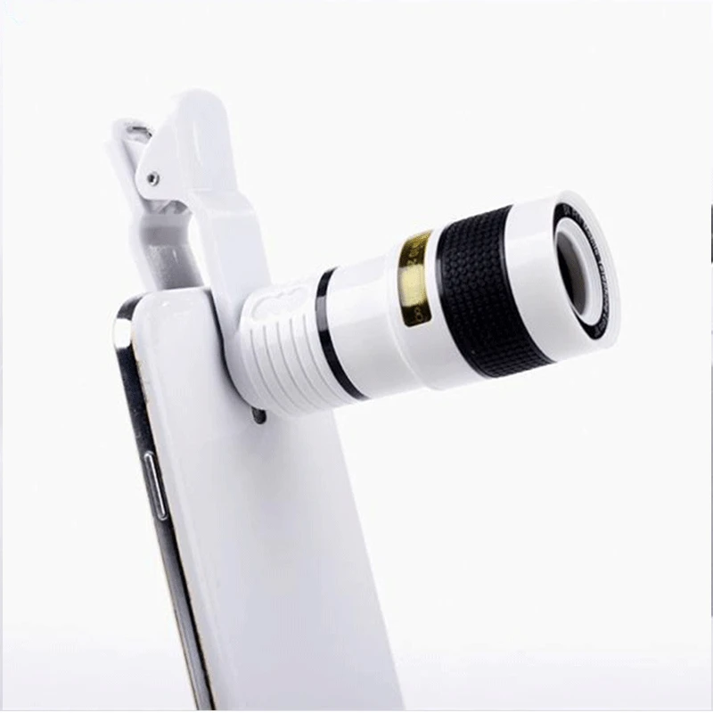 

Universal 8x Mobile Phone For Camera Smartphone Lens HD Telescope Optical Lens Zoom Clip Lens