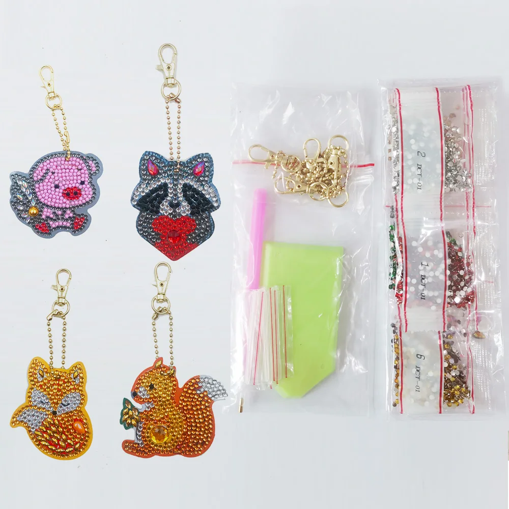 5D алмазная картина брелок лиса белка вышивка кулон DIY ремесло набор для картин из