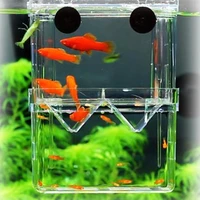 10137cm doubledeck high clear aquarium fish breeding isolation box fish tank double guppies hatching incubator fish house home