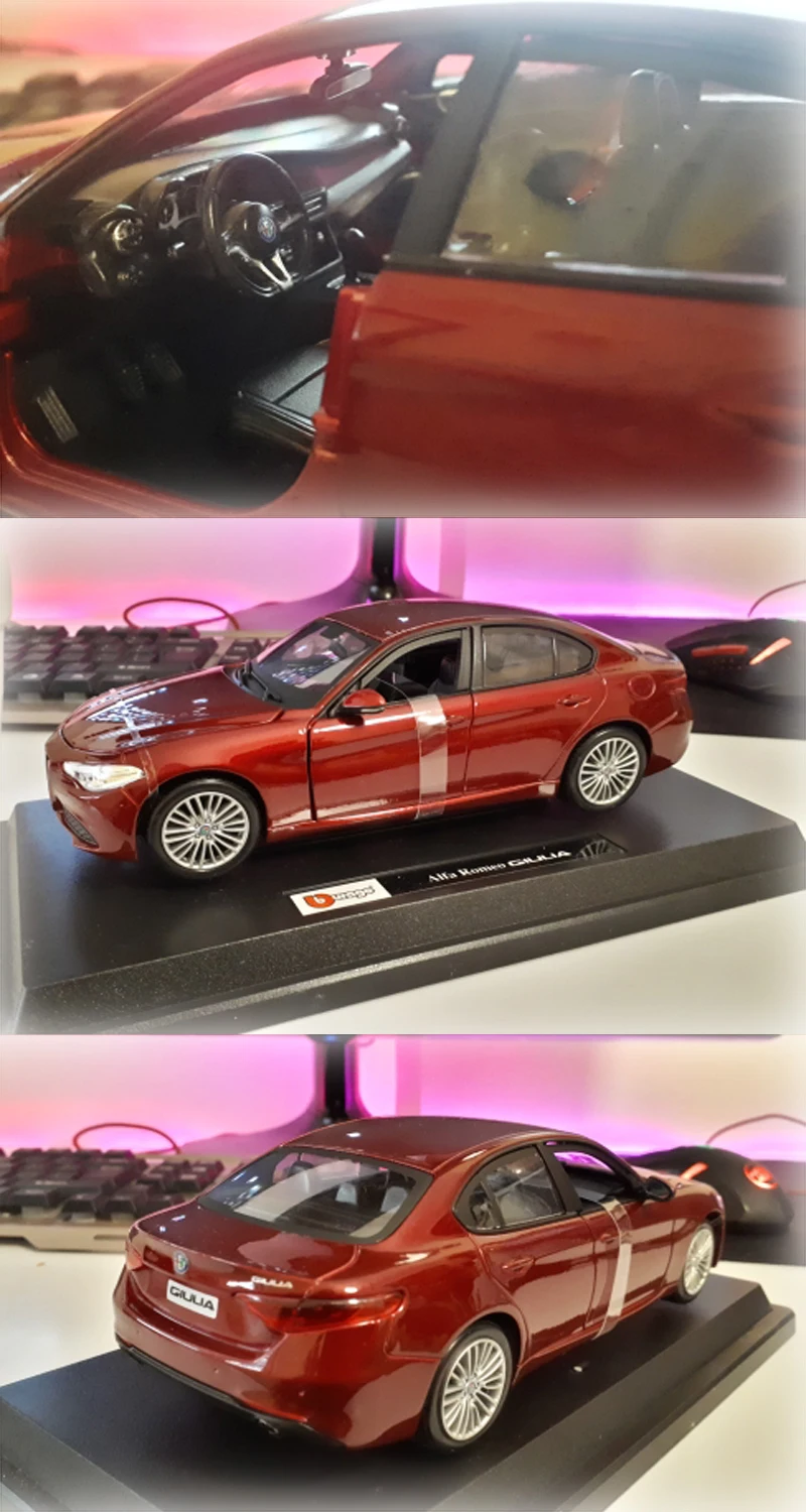 1:24 Alfa Romeo Giulio литые модели автомобилей brinquedos детские игрушки подарок для детей
