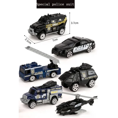 6 шт. Diecast металлические игрушечный автомобиль модель автомобиля трактор военные фермерская техника 1: 64 Бэтмен Железный человек Тони мини Aolly Строительный набор игрушек - Цвет: style-4