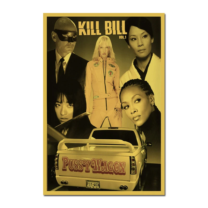 Художественная печать на холсте Kill Bill классический фильм Ретро плакат 20x30 60x90 см
