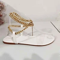 2021 women summer shoes fashion flat heel wrap toe feet roman buckle large size female sandals comfortable sandalias mujer