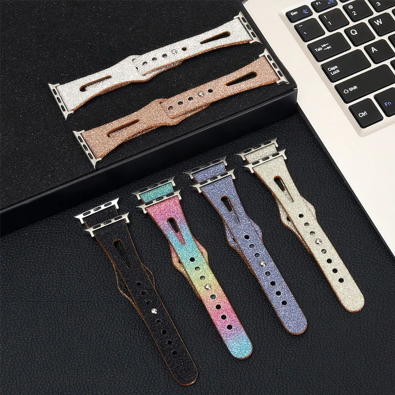 

Ремешок из ПУ кожи для Apple Watch 6 SE 5 4 3 42 мм 38 мм 44 мм 40 мм