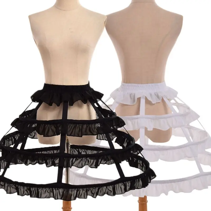 

Lolita Cosplay Gothic Hollow Lotus Leaf Lace Bird Cage Fish Bone Skirt Dress Skirt Crino Petticoat