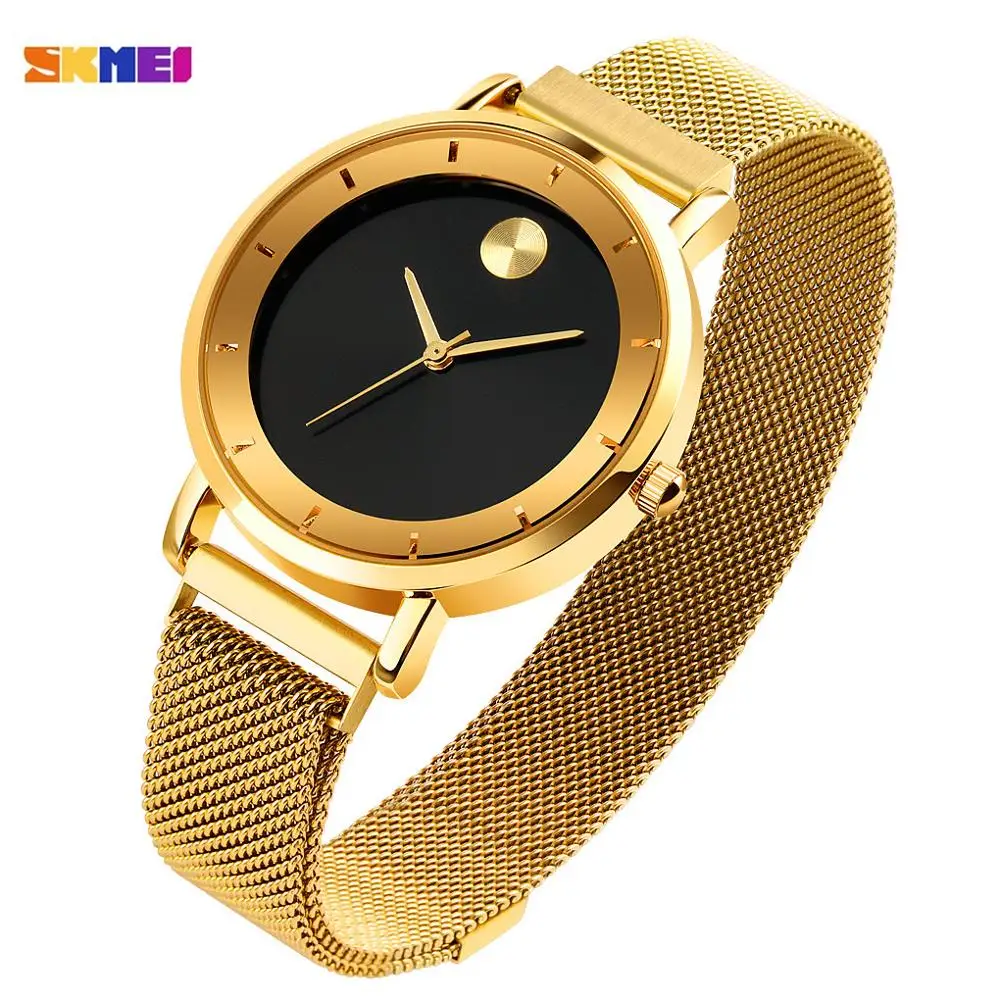 SKMEI Women's Watches Ladies Quartz Clock Top Brand Luxury Steel Strap Female Wrist Watch Relogio Feminino Montre Femme 1701