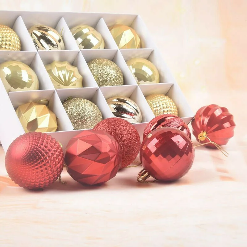 

Рождественская елка, подвеска, рождественские товары, подарки, декоративные цветные шары 6 см, 12 коробок, Рождественское украшение