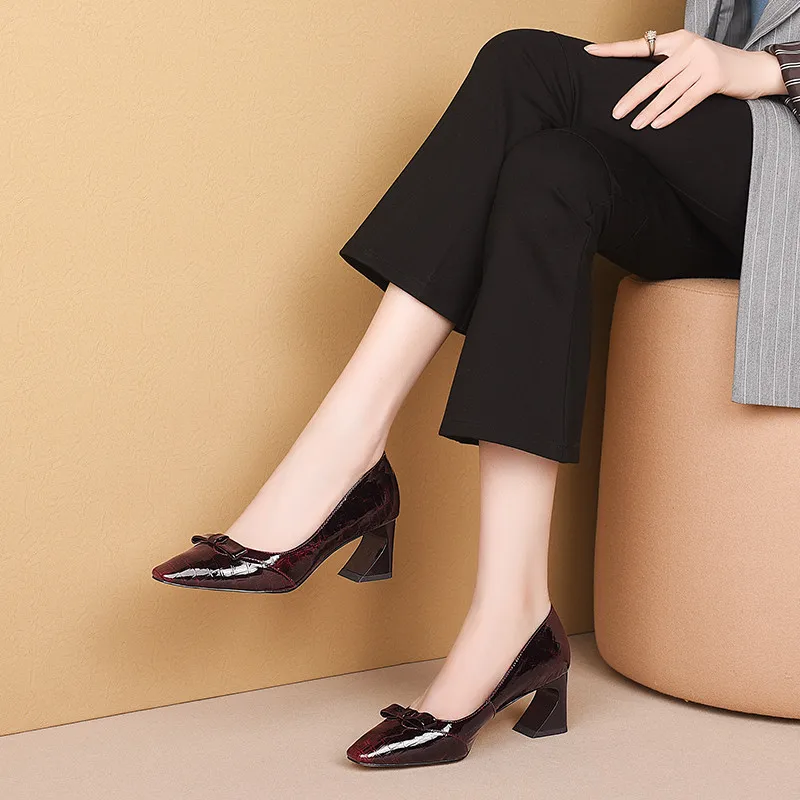 Женские туфли лодочки из лакированной кожи большие размеры 43|Женские туфли| |