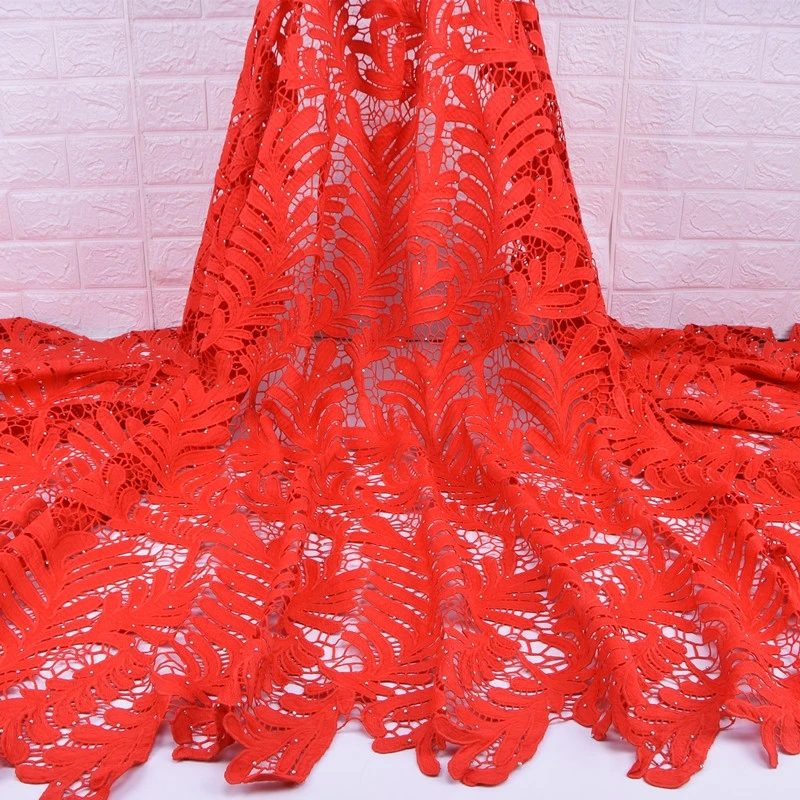 Горячая Распродажа 2019 Африканский водорастворимый шнур кружевная ткань модный