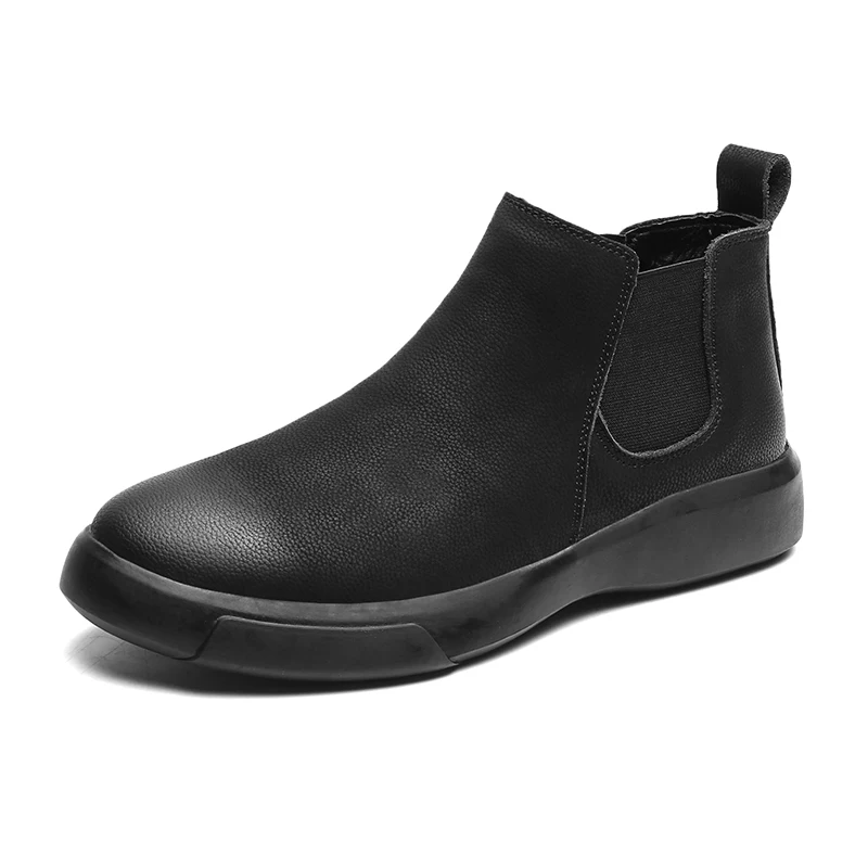 

Chelsea Boots Men Winter Shoes Mens Leather Shose Ankle Cowboy Waterproof black Man Motorcycle Casual Boot 2020 Men's Footwear