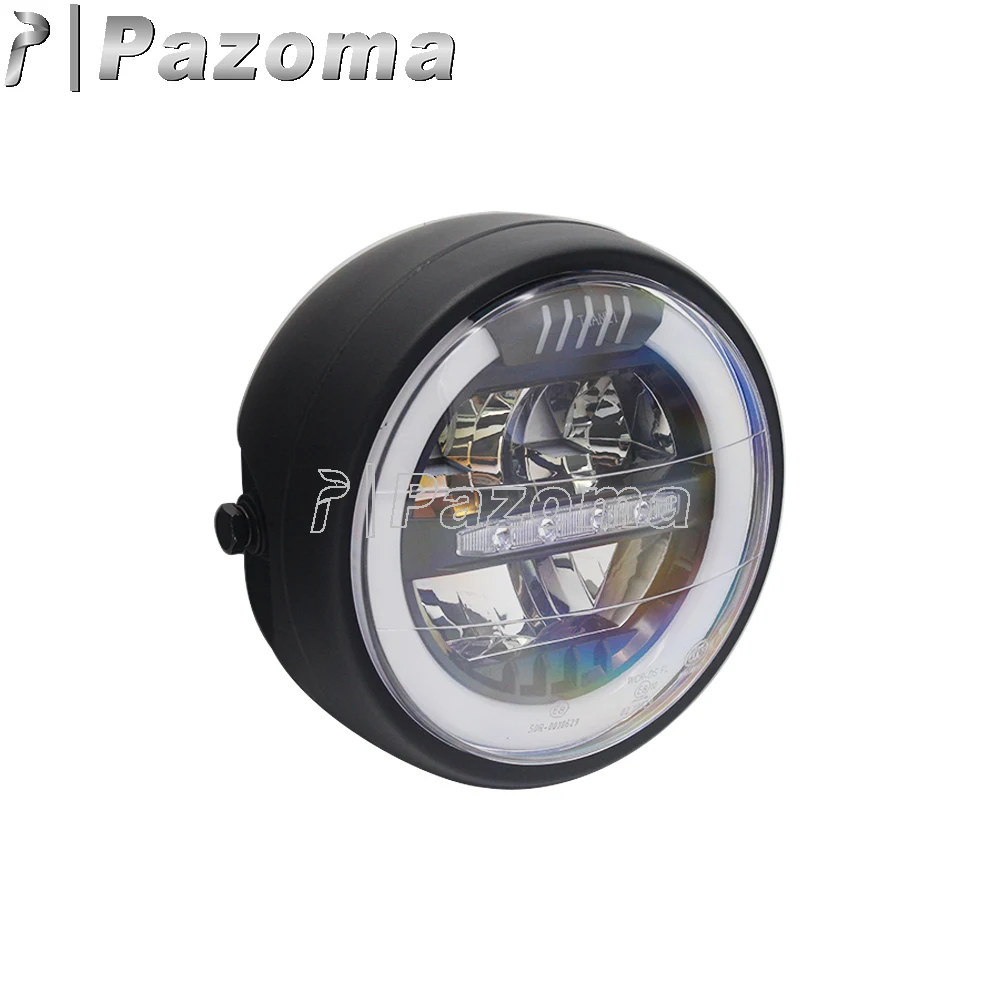 1 шт. 7 дюймов мотоциклетные светодиодный головной светильник s Янтарный DRL кольцо