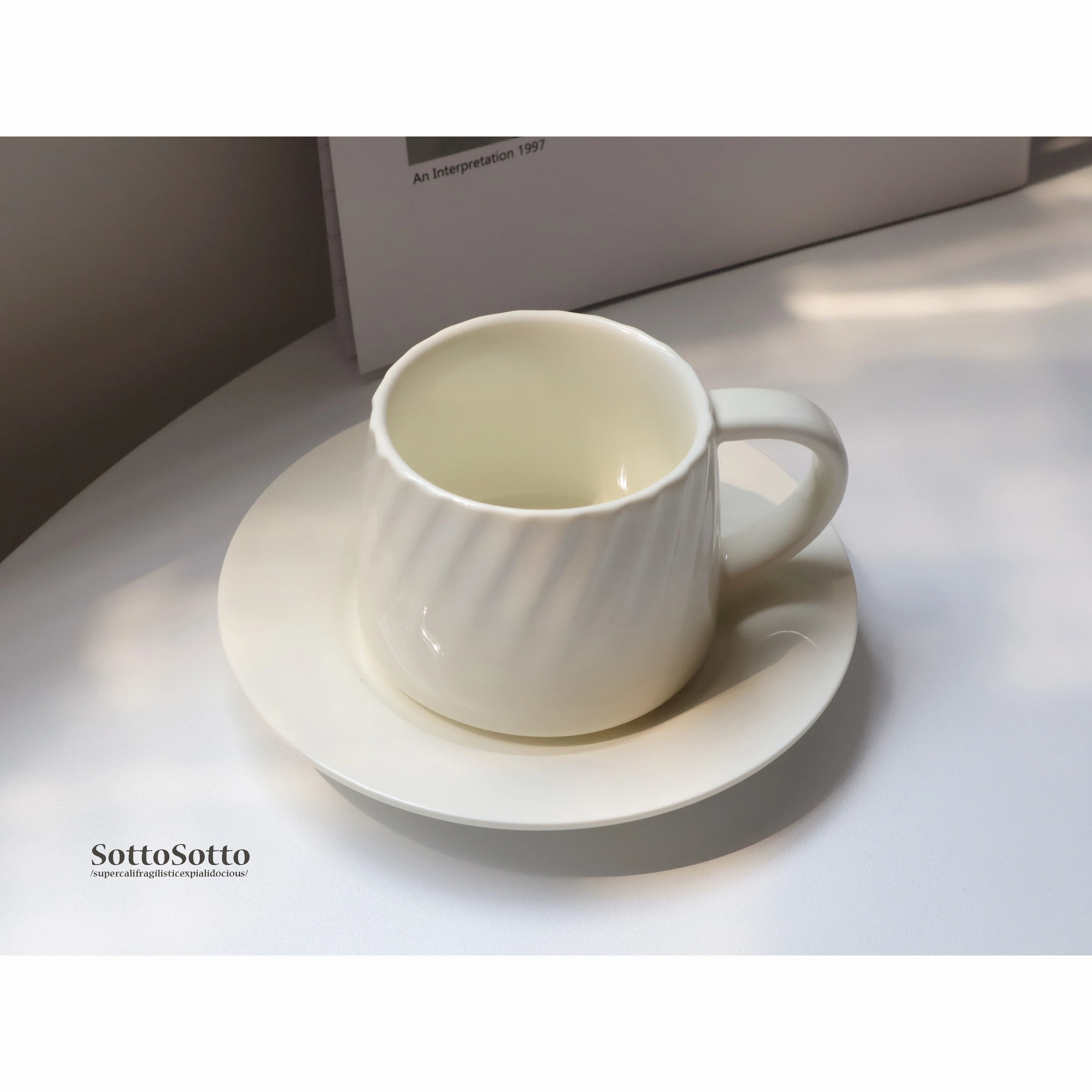 

White Blue European Style High Quality Coffee Cup and Saucer Set Ceramic Coffee Cup Set Cappuccino Vaso Para Cafe Mug BD50CS