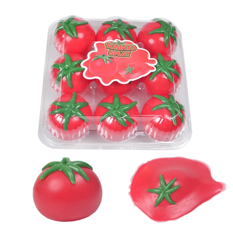 

1pc Tomato Kids Toys Autism Squeeze Squishies Balls Stress Relief Fidget Toy Antistress Prank Props Water Ball Kids Gift
