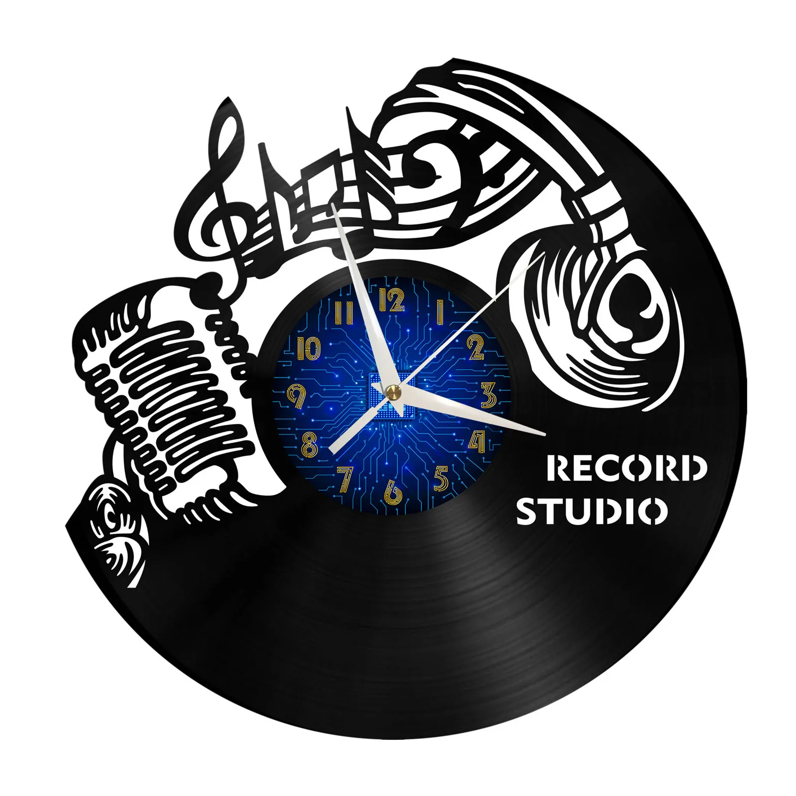 

Record Studio Modern Design Home Decor Creativity 12 Inch Vinyl Record Wall Clock LED Music Enthusiast Wall Decoration Clocks