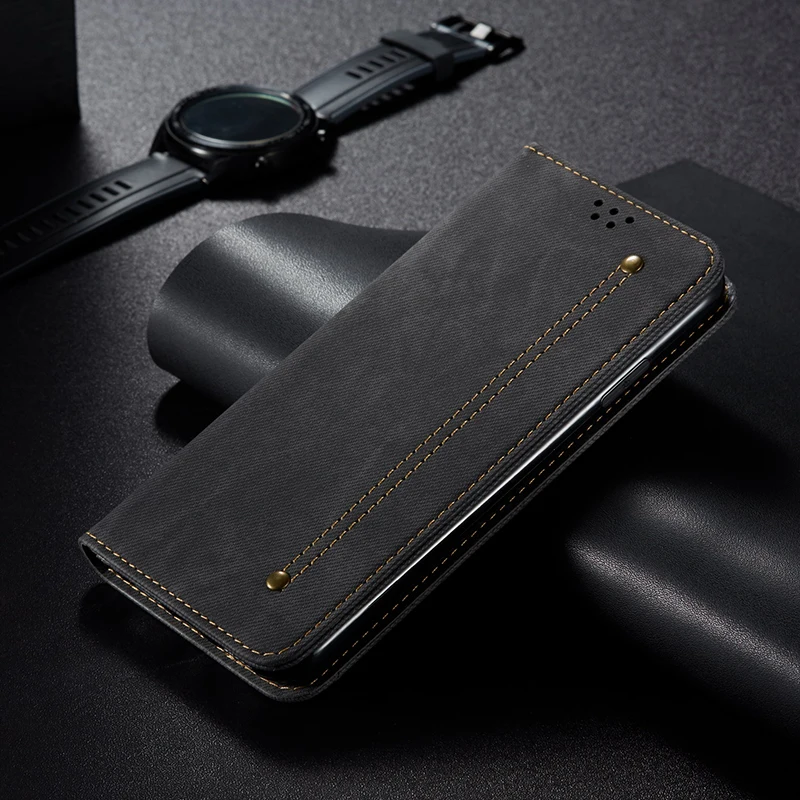 Luxury Jean Canvas Case For iPhone 11 Pro Max 6 6S 8 7 Plus Flip Magnetic Wallet Cover Phone XS X XR | Мобильные телефоны и