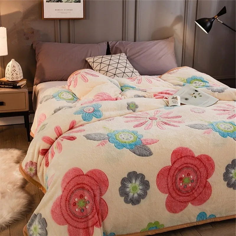 Супер мягкие коралловые флисовые простыни покрывала для кровати простое