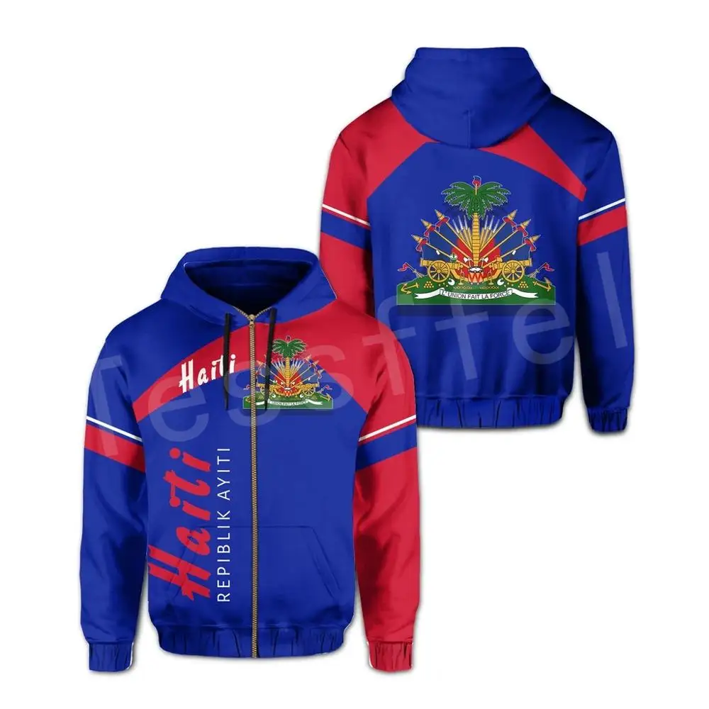 

Tessffel Country Emblem Flag Caribbean Sea Haiti Island Retro Pullover Men/Women Tracksuit Jacket 3Dprint Streetwear Hoodies A17