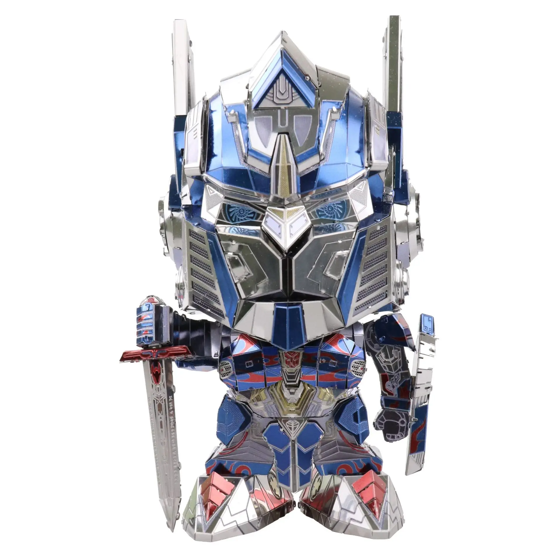3D металлический пазл atransformer Q version замена с 2 головками украшение для дома Optimus-Prime |