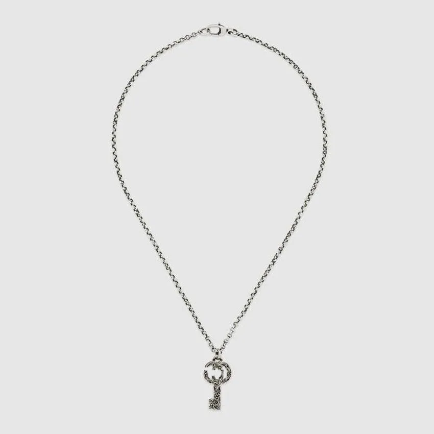 

S925 pure silver key couple necklace restoring ancient ways