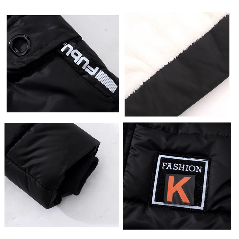 Стеганая куртка с меховым капюшоном для мальчиков подростков детская одежда