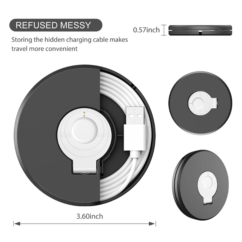 Портативная беспроводная зарядная док-станция с подставкой и USB-разъемом