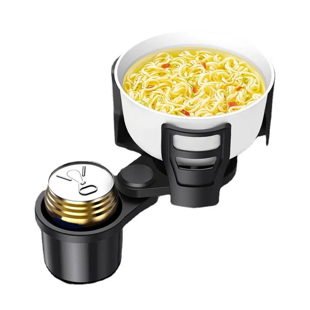 

Car Dual Cup Holder Adjustable Car Cup Holder Extendable Upper Car Drink Holder 360 Rotating Telescopic Base Shockproof Foam