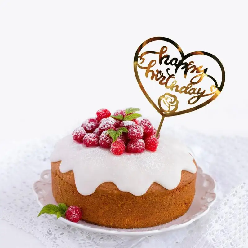 1 шт. блестящий Топпер для торта С Днем Рождения милая звезда кекс топперы