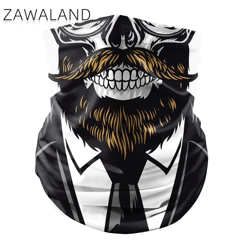 Zawaland Anime Cartoon Print Neck Scarf Halloween Headwear Face Mask Dust-proof Bandana for Women Men |