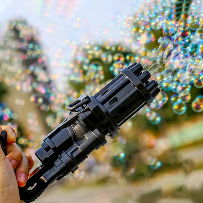 

Bubble Maker Toy Gatling Bubble Blowing Maker Electric Bubble Machine gun Bubbler